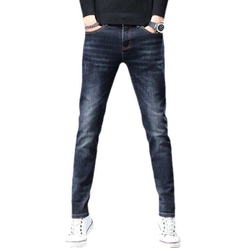 2024new High-End Jeans Heren Betaalbare Luxe Mode Geborduurd Modemerk Stretch Slim Fit Skinny Broek