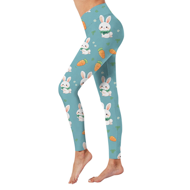 2024 Women's Casual Stretchable Easter Printed Tight Hip Lifting Fitness Yoga Leggings (2) Maternity Tops