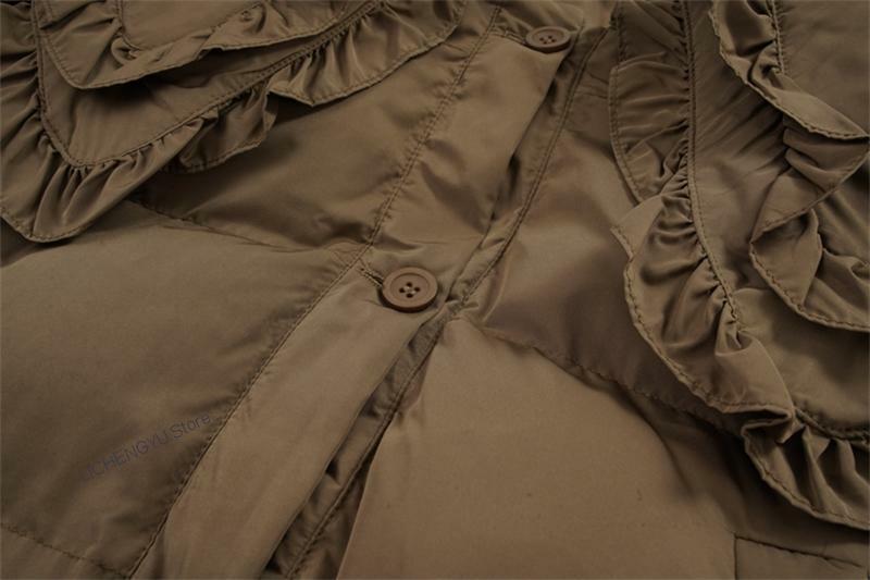 2022 Jaket Katun Pendek Bawah Hangat Tebal Peter Pan Kerah Jaket Parka Perempuan Manis Kasual Antik Longgar Mantel Berlapis Katun