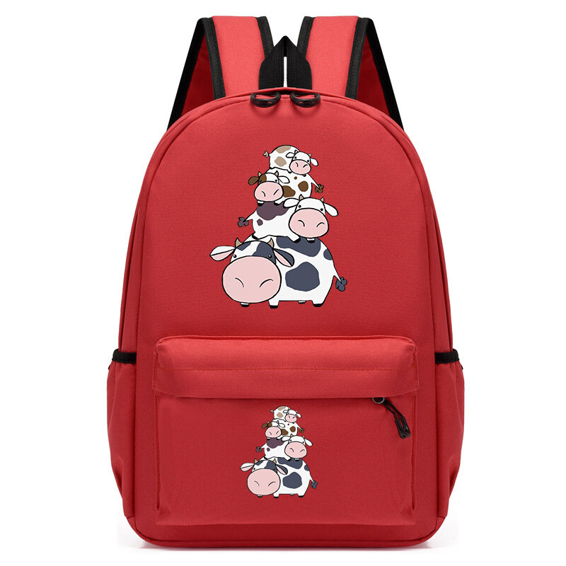Plecak dla dziewcząt dziecięce urocze plecaki z krowami Torby szkolne dla dzieci torba na książki z kreskówek Anime dla chłopca i dziewczynki
