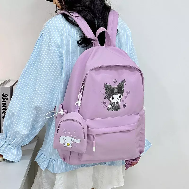 Sanrio New Clow M Student Schoolbag Jade Hanging Dog Men and Women Cute Cartoon Large Capacity Lightweight Melody Backpack
