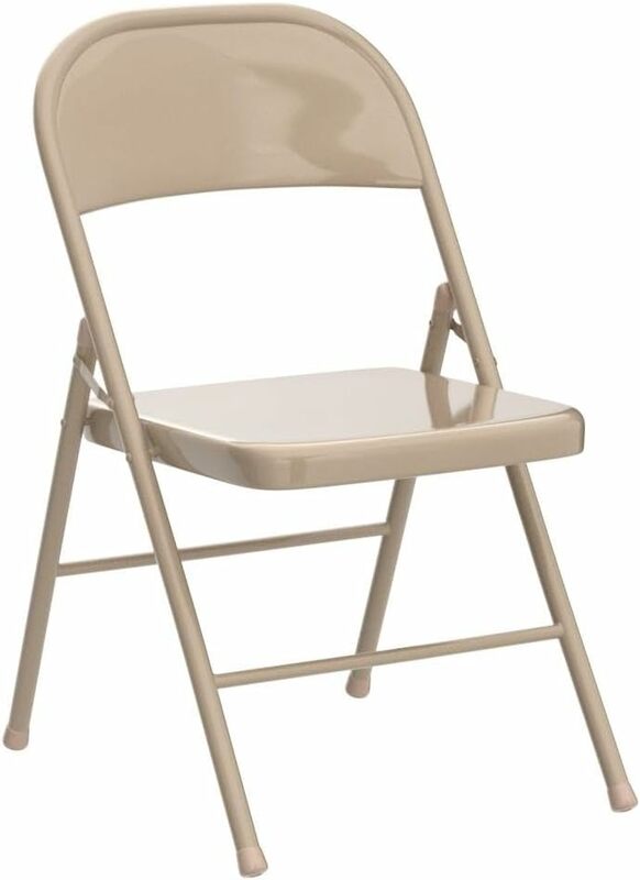 Складные стулья с металлической рамой, стальное сиденье с тройным креплением для дома и офиса, без сборки, экономия места, емкость 350 фунтов, набор из 4