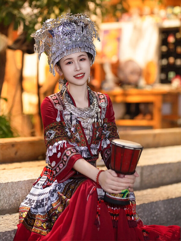 Ethnic Minority Miao Costume Travel Photography Tujia Stage New