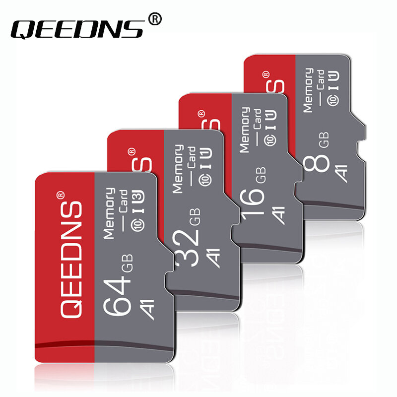 Cartão de Memória de Alta Velocidade Classe 10, Mini Flash Card, Smart SD Card, Adaptador Presente, 16GB, 32GB, 64GB, 128GB, 256GB, 512GB