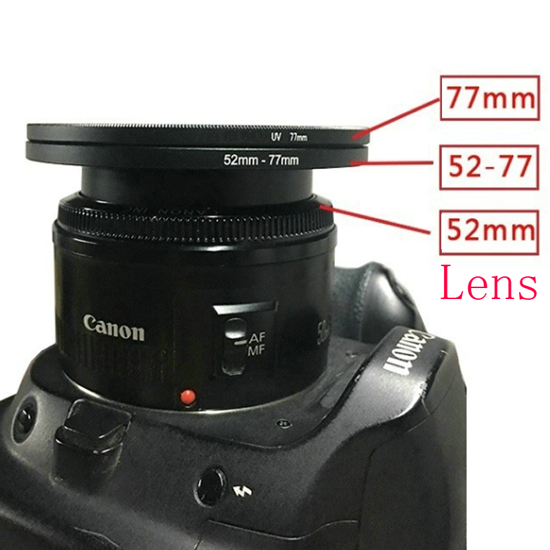 37-58 39-49 40.5-62 43-58 46-58mm Metal Step Up Rings Lens Adapter Filter Set