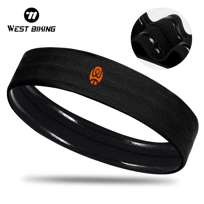 WEST BIKING Esporte Sweatband Umidade-Wicking Respirável Elástico Headband Fitness Ginásio Correndo Basquete Ciclismo Lenço