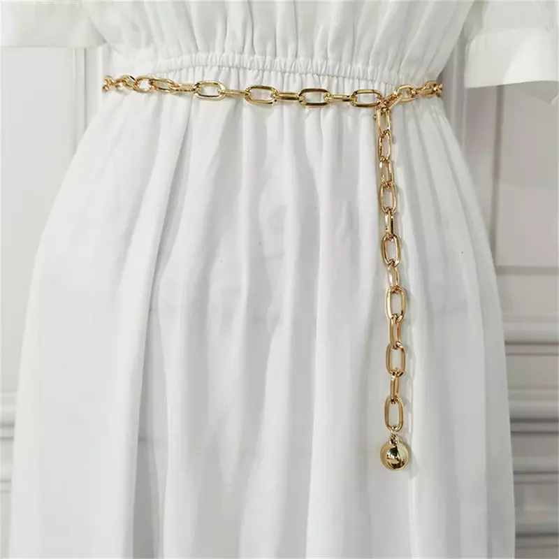 Women's Metal Waist Dress Belt Chain