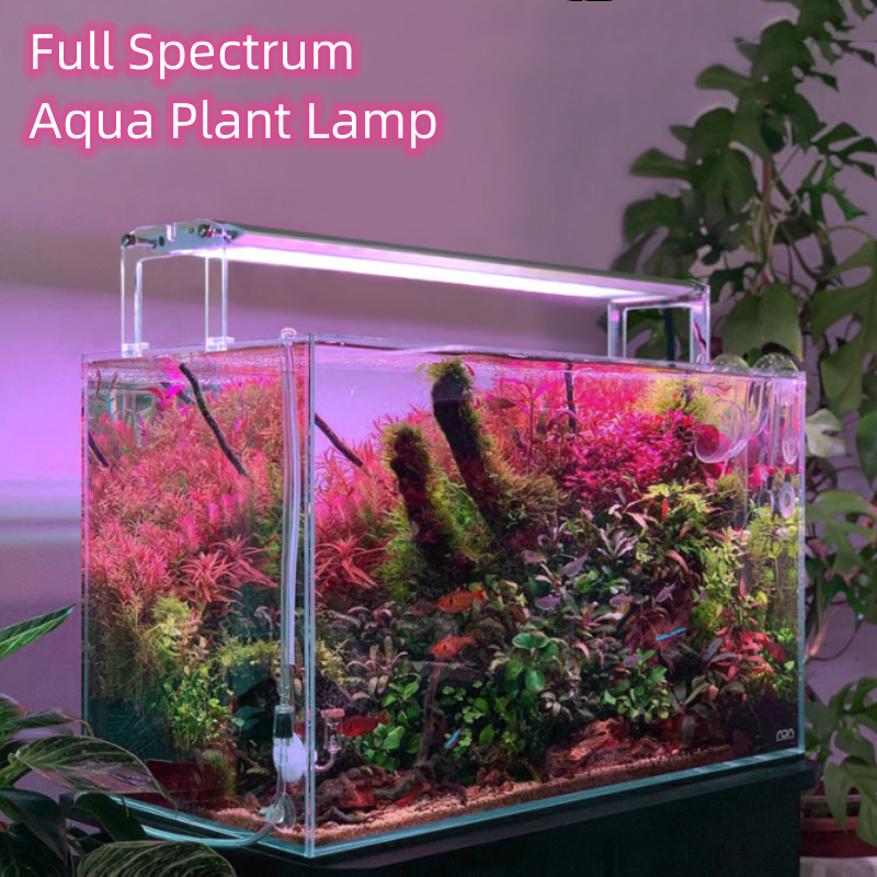 أسبوع أكوا م سلسلة حوض السمك LED ضوء الطيف الكامل النبات تنمو ضوء المهنية تلسكوبي APP بلوتوث توقيت يعتم Contr
