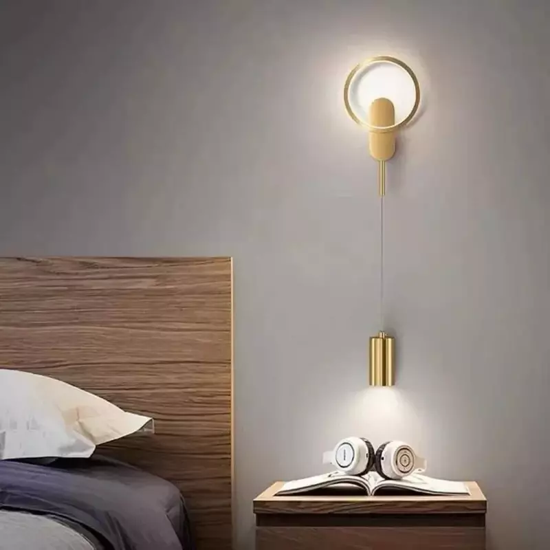 Moderna lampada da parete a LED Design semplice luci di lusso per corridoio camera da letto soggiorno sfondo Hotel Indoor Home Decorative infissi