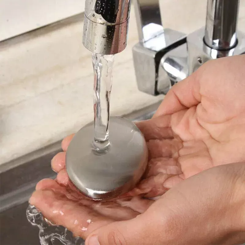1pcs Stainless Steel Odour Removing Soap Kitchen Garlic & Fish Deodorising Hand Washing Soap Deodorizing Eliminating Odor Tools