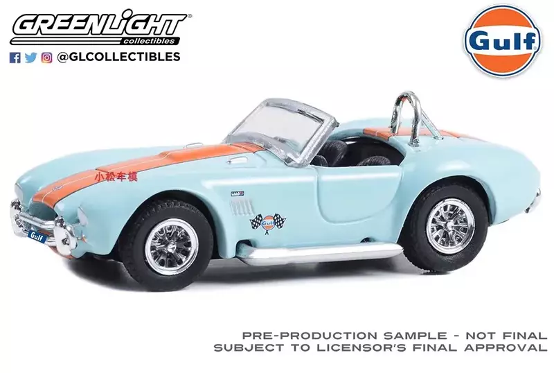 Shelby Cobra Diecast Metal liga modelo carro brinquedos, coleção do presente, 1:64, 427 S/C, W1322