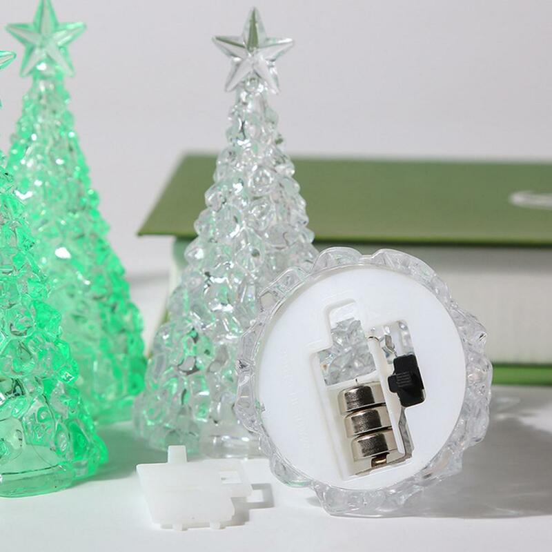 Lampu pohon Natal tahan lama tenaga baterai menarik mata cahaya hangat malam hari untuk dekorasi pesta rumah meriah