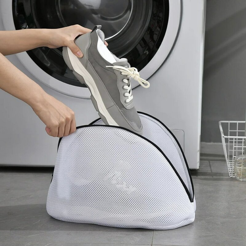 Sacos de lavanderia de malha com fecho zip, tênis, tênis, meias, máquinas de lavar, sutiã