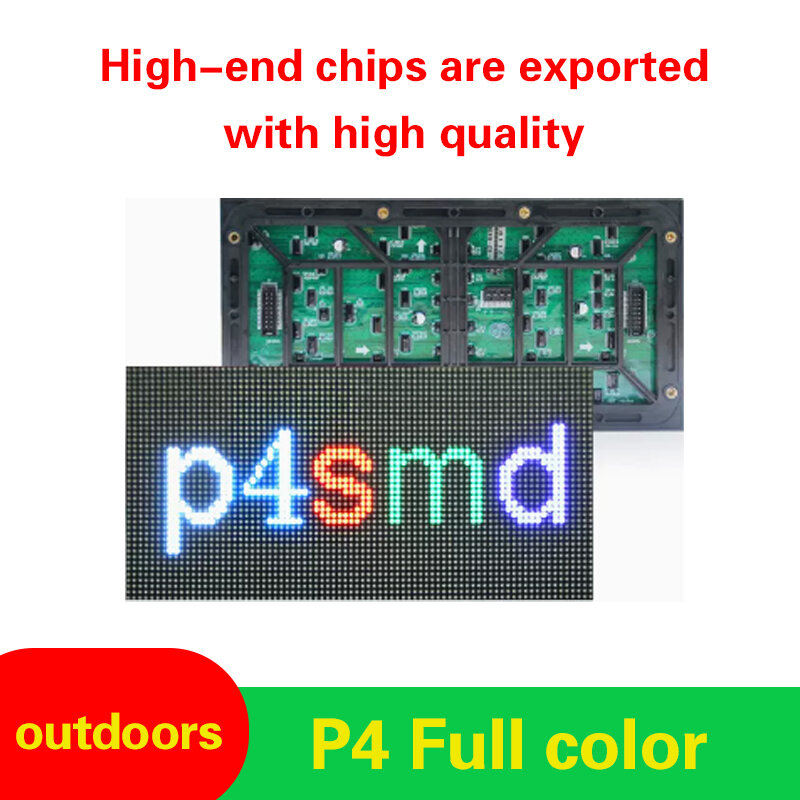 Módulo de montaje en superficie para exteriores P4 a todo color, pantalla LED, publicidad electrónica, pantalla grande a todo color