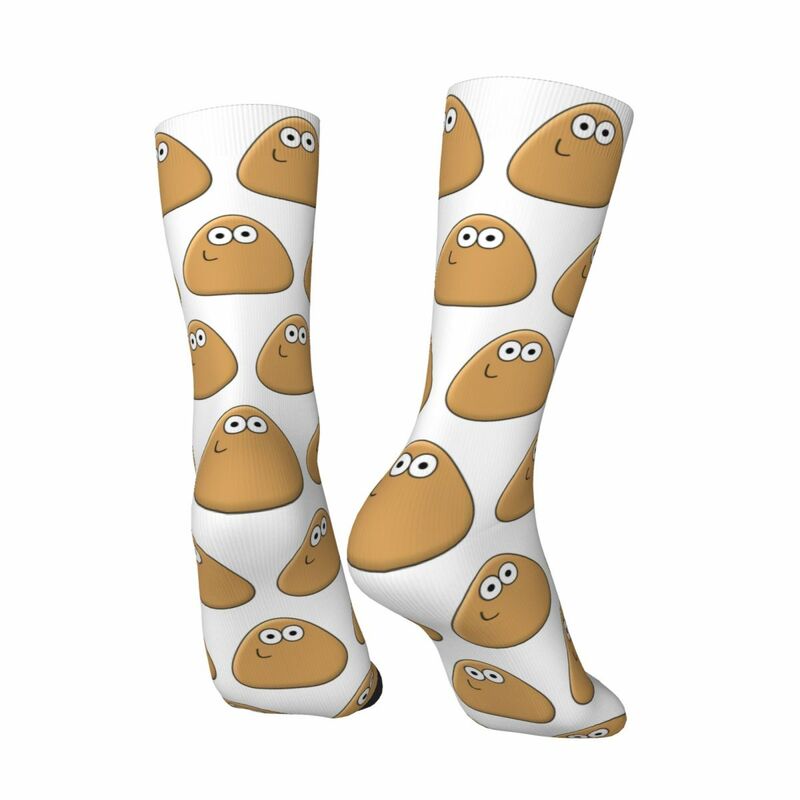 My Pet Alien Pou Merch Men Women Socks Cozy Sport Middle Length Socks Cute Present