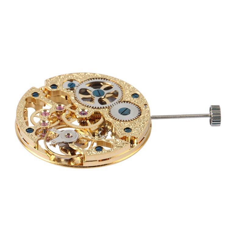 Мужские наручные часы-скелетоны 17 Jewels, золотистые наручные часы-скелетоны 6497