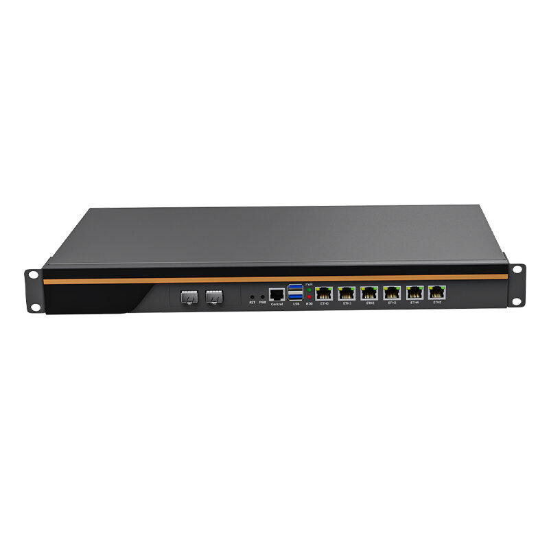 Dispositivo Firewall Rackmount 1U, Intel Core I9 13900K I7 13700 I5 13400 I3 13100, 6 LAN 2 4 10G SFP, pfSense OPNsense Mikrotik