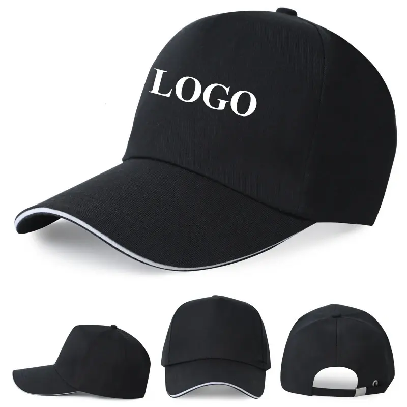 100% bawełniana czapka baseballowa dla mężczyzn kobiet solidny kapelusz przeciwsłoneczny własny projekt czapki na zewnątrz z metalowym guzikiem niestandardowy kapelusz reklamowy