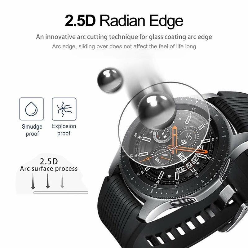 Cubierta protectora para Samsung Gear S3 Watch3, película protectora para Samsung Galaxy Watch, 42mm, 46mm, pantalla de vidrio templado