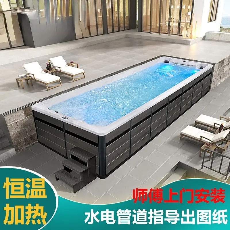 Luxury infinity pool home outdoor villa courtyard indoor constant temperature large intelligent finished swimming pool