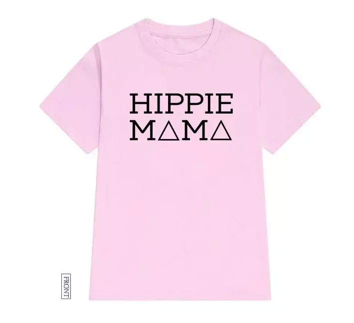 Camiseta Hippie Mama para mujer, camiseta informal Hipster de algodón, camiseta divertida para mujer, camiseta para chica Yong, Top corto para mujer