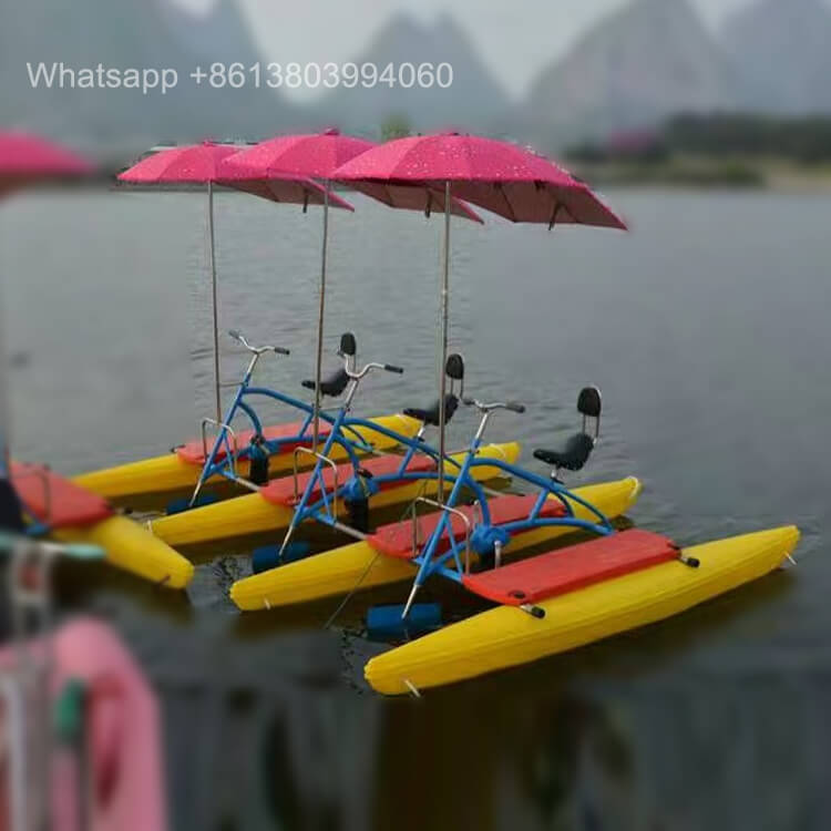 바다 스포츠 프로펠러 수상 자전거, PE 풍선 페달 보트, 바닷물 저항 물 자전거