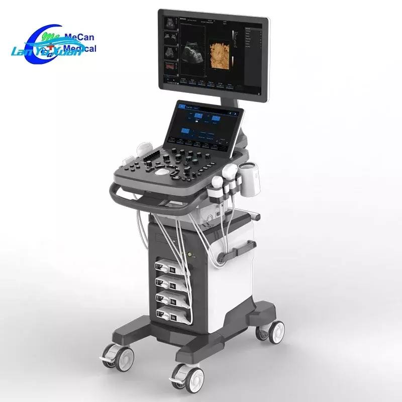 MECAN Sonar 4D Color Doppler Máquina de Ultrassom Cardíaco, 5D Full Digital System Scanner para Cabelo Humano