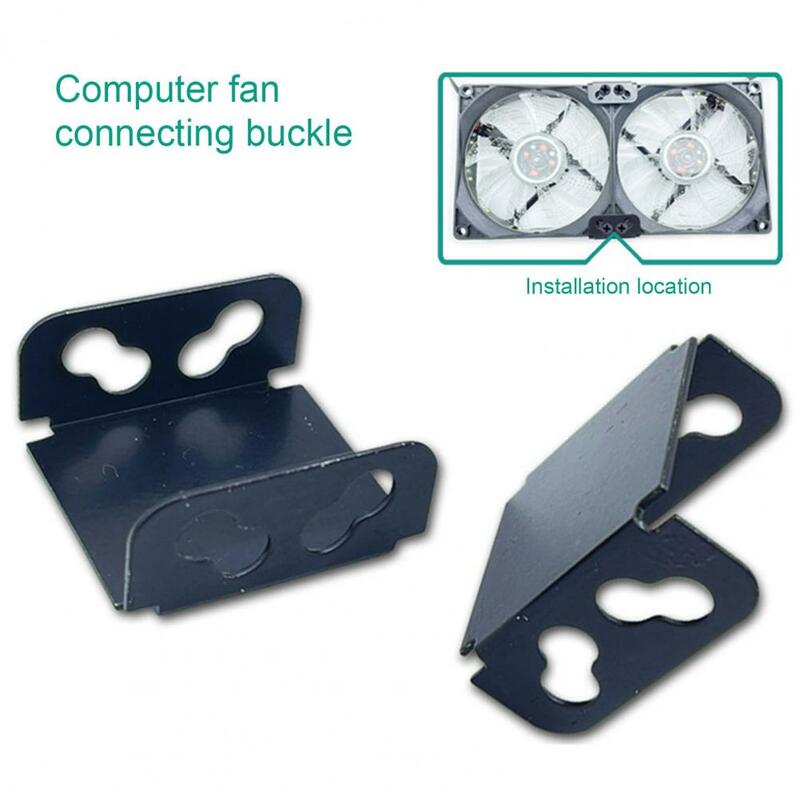 2Pcs Desktop Fan Connection Buckle Mute Computer Case Cooling Fan Spray Painting Connection Parallel Buckle