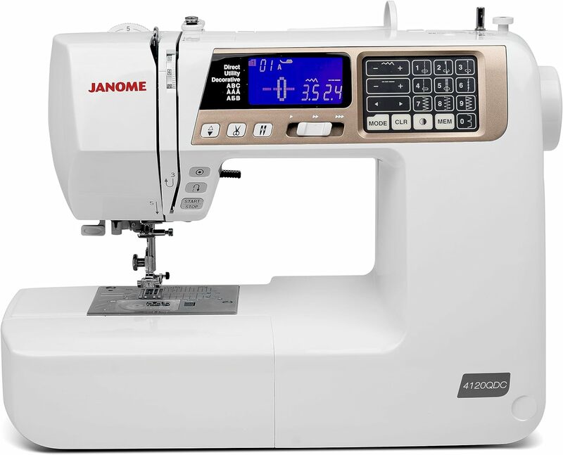 Компьютеризированная стеганая и швейная машина Janome 4120QDC-T с бонусным комплектом стеганых изделий