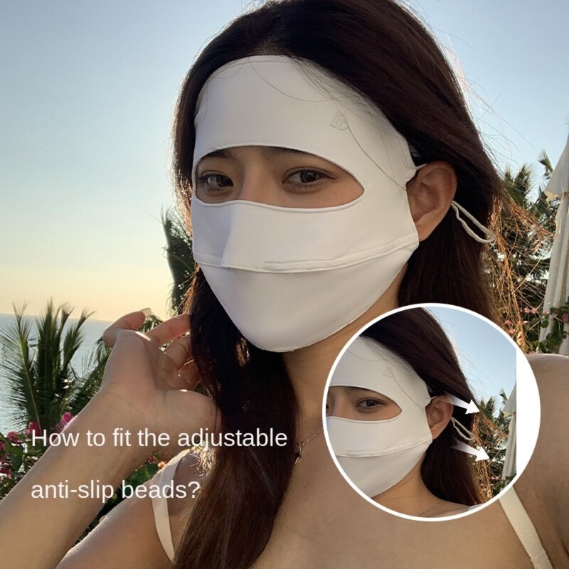 Masker wanita pelindung matahari, masker wanita modis, pelindung matahari, masker perlindungan UV, penutup penuh, masker tanpa jejak