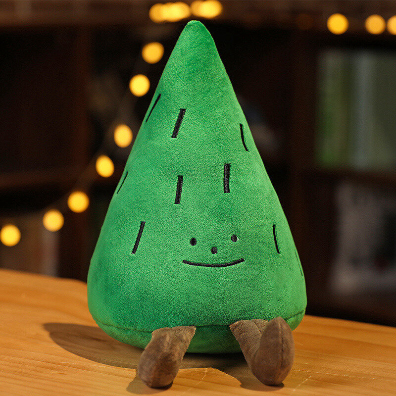 귀여운 작은 소나무 대나무 싹 봉제 장난감 식물 인형, 잠자는 진정 베개, 가정 장식, 어린이 선물, 28cm