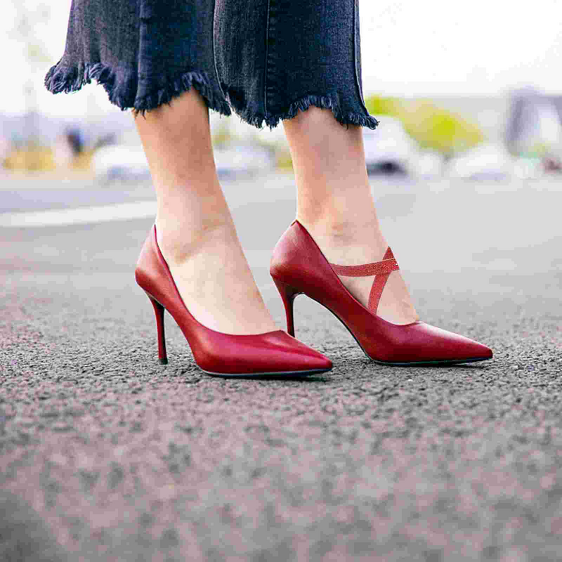 สายรัดส้นรองเท้าแบบผูกเชือกสำหรับผู้หญิงรองเท้าเปลี่ยนข้อรองเท้า