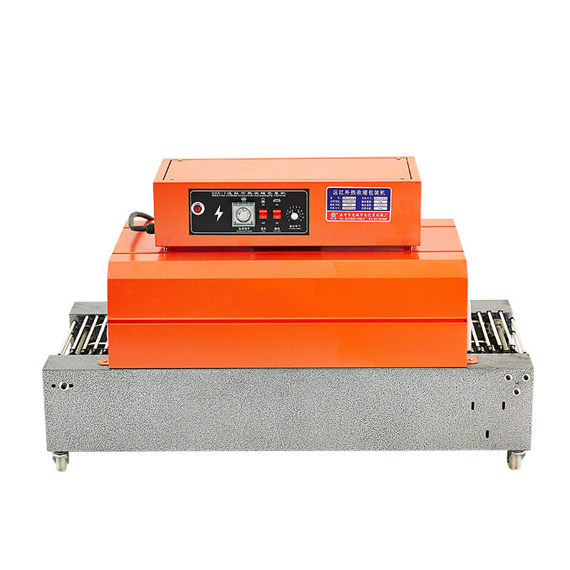 Confezionatrice termorestringente a infrarossi lontani confezionatrice termorestringente a catena macchina per film termoretraibile a film plastico