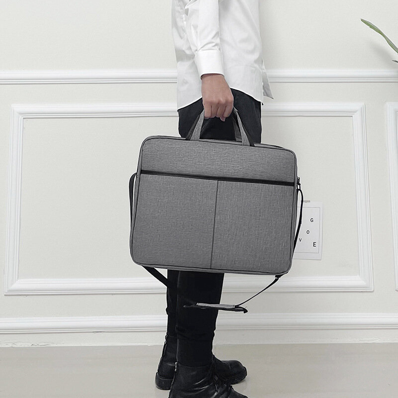 Bolsa portátil para documentos de negocios, bolso sencillo de un hombro de 15,6 pulgadas