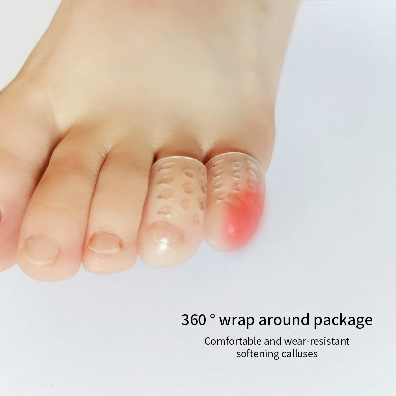 Silicone toe protector, anti-fricção, respirável, cuidados com os pés, 10pcs