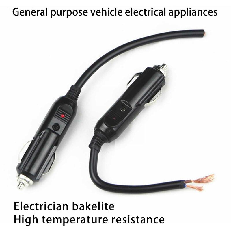 Adaptador de conector de enchufe LED para encendedor de cigarrillos de coche, enchufe macho automático de 20a, 12V y 24V, accesorios para automóviles y furgonetas, 1 unidad