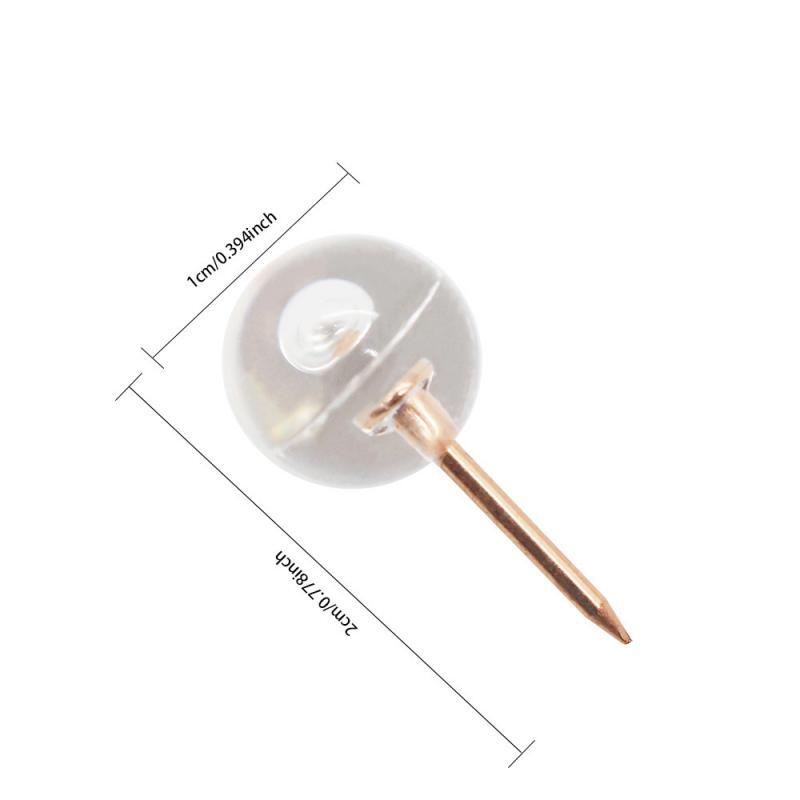 H-nail 1*2cm tavolo da disegno Pushpin forma semplice di piccole dimensioni facile da usare Thumbnail unghie colorate oro rosa materiale addensato 77g