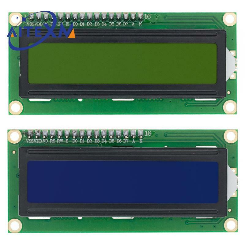 وحدة شاشة LCD لاردوينو ، واجهة ، زرقاء ، صفراء ، شاشة خضراء ، 16 × 2 حرف ، PCF8574T ، PCF8574 ، IIC ، I2C ، 5V
