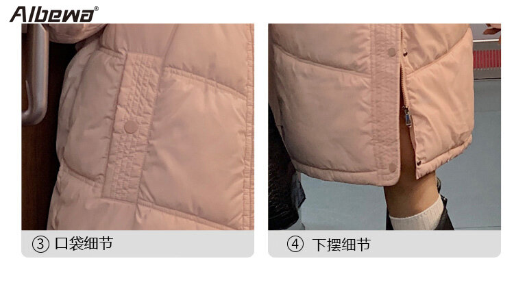 New Winter Jackets Parkas for Women 2023 Padded Warm Casual Overcoat Zipper Basics Vintage Long Women's Coats Outerwear Feminina