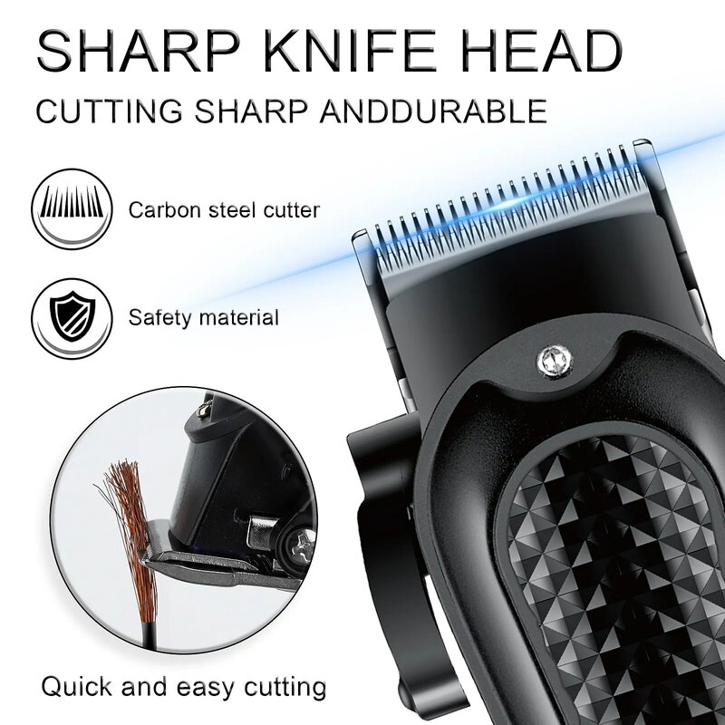 Hiena-cortadora de pelo eléctrica HYN-212 para hombres, herramienta de corte de barba inalámbrica, recargable, potente