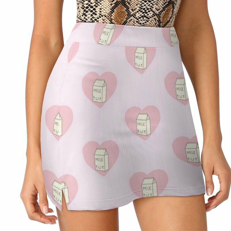 Милая Молочная Женская юбка Y2K, летняя одежда 2022, брюки в стиле K-POP, юбка с карманами, Милая молочная еда, Забавная детская юбка