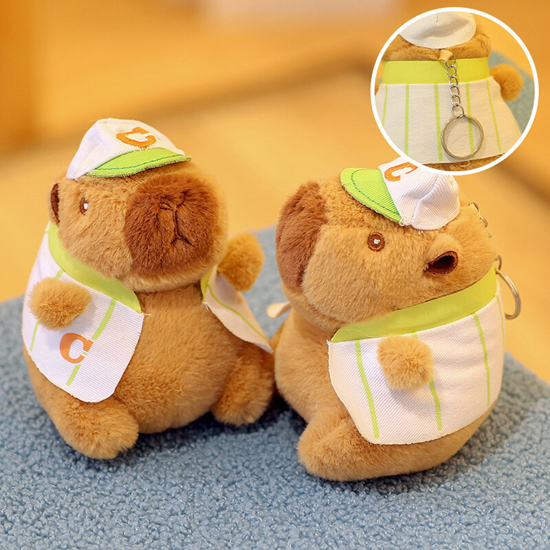 Kawaii Cute Plush Capibala Breloczek do kluczy Plush Capybara Toy Doll Breloczek do kluczy samochodowych Breloczek do kluczy Prezent dla dzieci