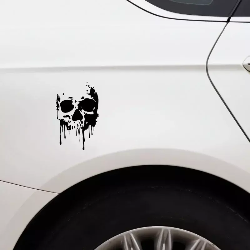 Skull Pattern Car Stickers, Motorcycle Products Decoração, Peças exteriores Acessórios, decalques, 15cm