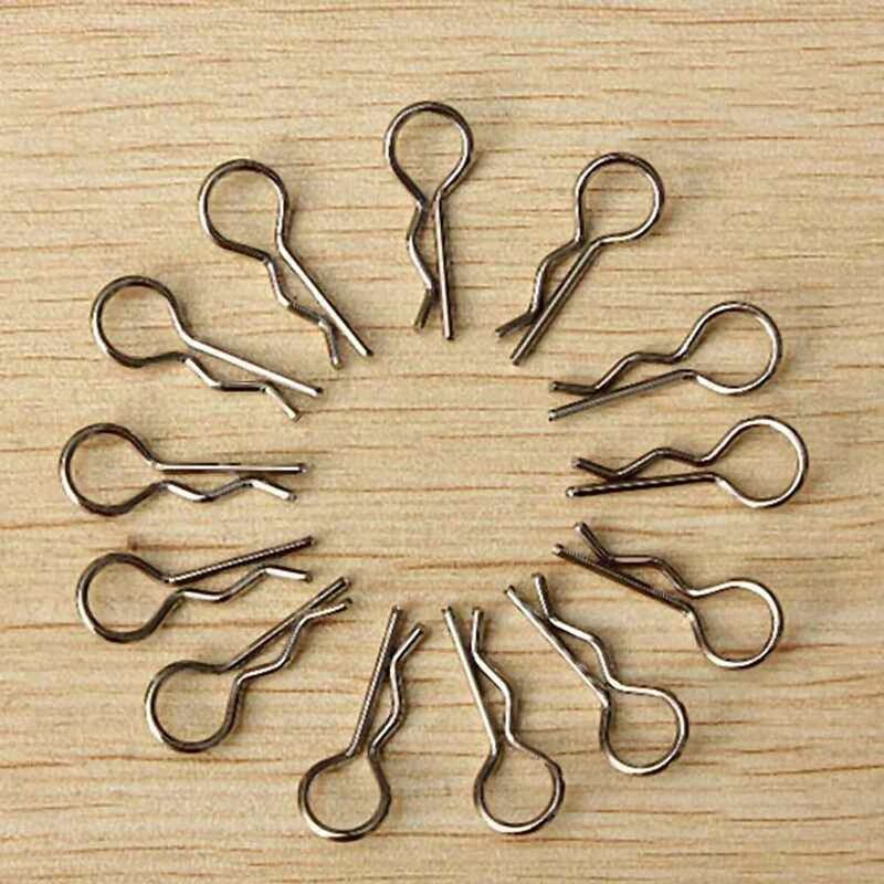 R-shaped for HPI RC HSP Stainless Steel Body Shell Bolt Clip Pin Clips 1/10 Model
