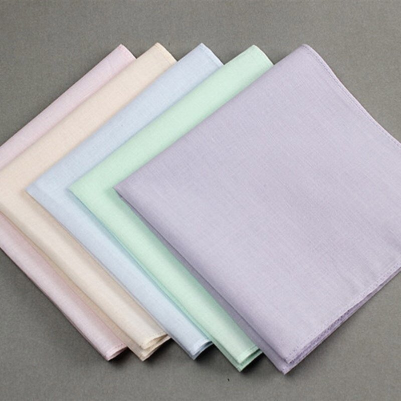 Mouchoirs couleur unie pour hommes femmes, 28x28cm, Hankies poche, serviette carrée, artisanat, peinture, mouchoirs