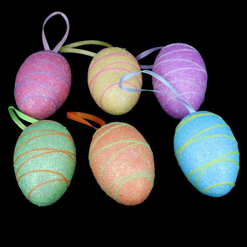 6Pcs Easter Colorful Painting Eggs Chick DIY Party Rabbit Bunny Happy Easter Party Decorations 2023 Kids Easter Toy Gifts