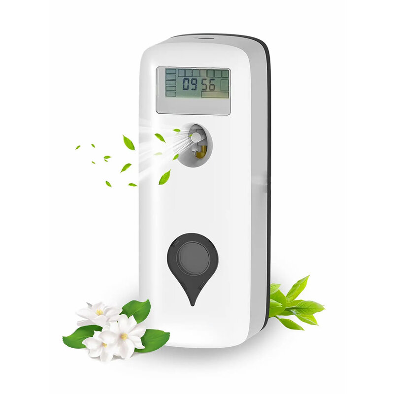Automatic Fragrance Perfume Spray Distributor 300ML Liquid Air Freshener Dispenser LCD Programmable Toilet Room Odor Eliminator