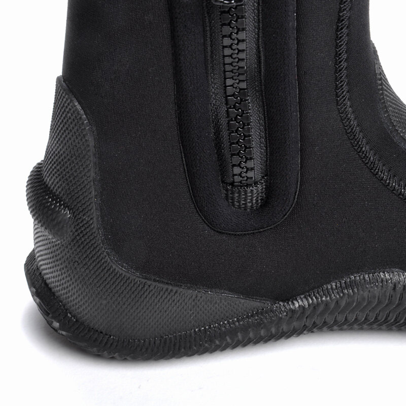 YonSub รองเท้าดำน้ำ5มม. ขนาด30-47สำหรับผู้ใหญ่และให้ความอบอุ่นมีซิปตีนกบดำน้ำรองเท้าชายหาดนีโอพรีน