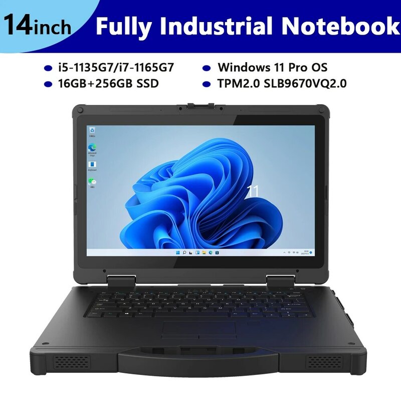 (I7) 14 ''wytrzymały komputer Windows11 wytrzymały Notebook tablety PC z klawiaturą 16GB + 256GB i7-1165G7 notebooki procesorowe