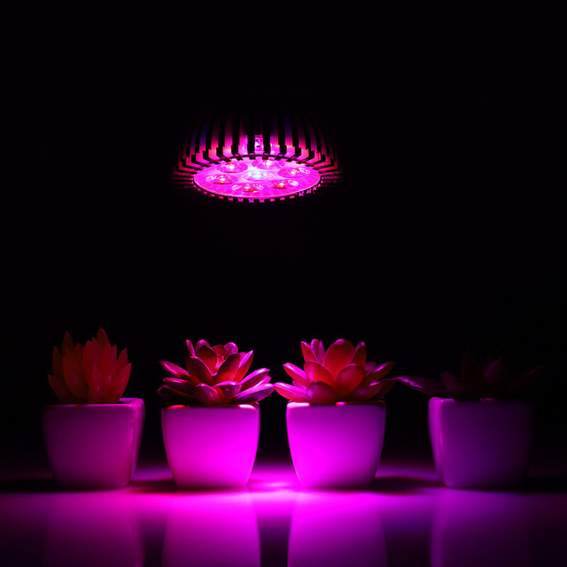 Par lámpara de plantas con lente de espectro completo, Bombilla de repuesto, accesorios E27 /21W, para floración de invernadero y crecimiento de frutas